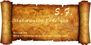 Stefanovics Flávia névjegykártya